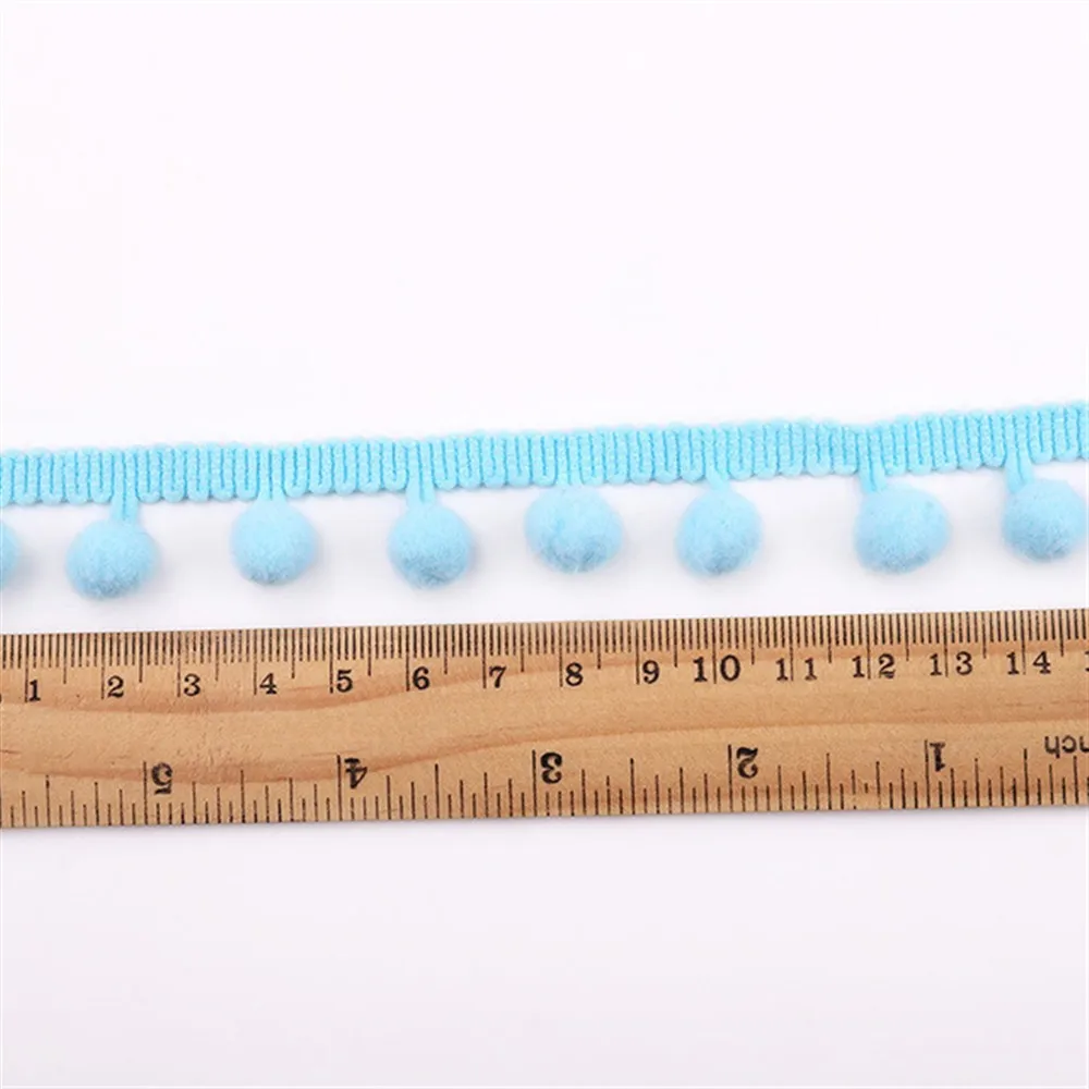 1~15 Yards Pom Pom Lace Trim Width 21mm with 11mm Pompom Ball Fringe Ribbon For Sewing Kintted Fabric Handmade Craft Accessories lace ribbon lace sewing accessories lace sewing supplies lace accessories lace garment accessories clothing craft accessories pom pom trim