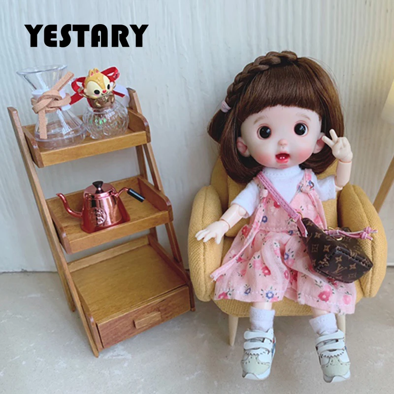 Yestary Ob11 1/12 1/6 Bjd Doll Furniture Flower Stand Doll Accessories Toy Fashion Flower Rack