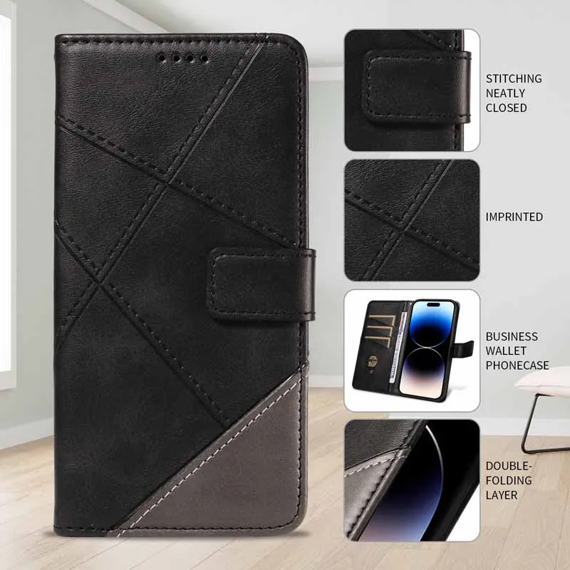 Leather Flip Wallet Phone Cover with Card Holder
