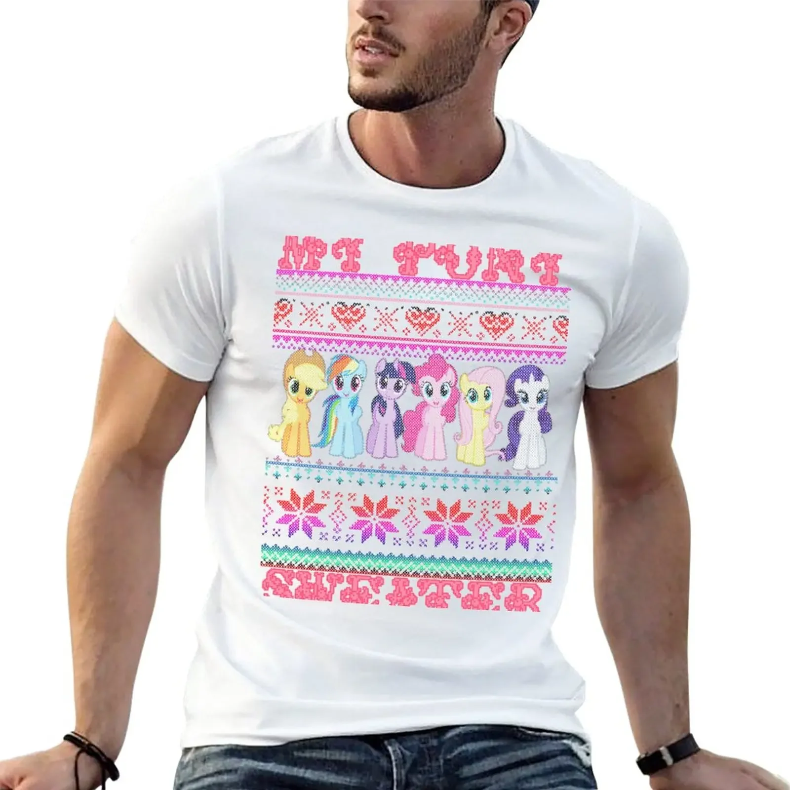 My Pony Christmas Maglione T-Shirt Top Sublime Felpe, Uomo
