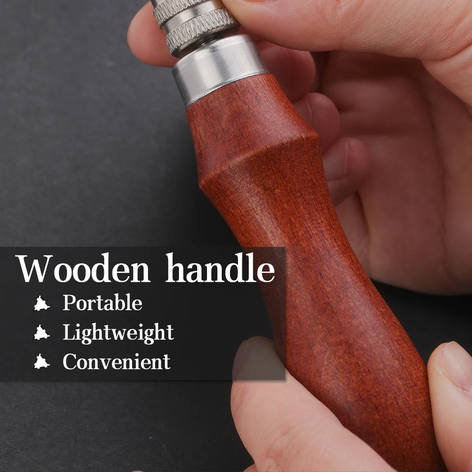MIUSIE 7 In 1 Multifunctional Adjustable Leather Groover Stitching and Groover Edger Tool Leather Craft Shovel Device