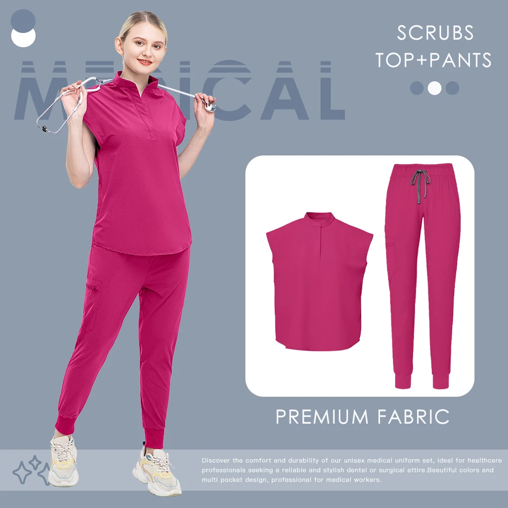 Multicolour Clinic Work Clothes Medical Surgery Uniform Hospital Nursing Nurse Uniform Beauty Workwear Scrub Set Women