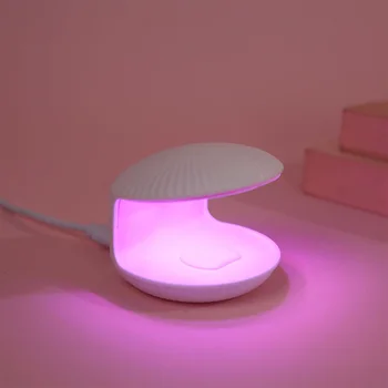 쉘 네일 UV 젤 바니시 건조기, 매니큐어 광선 요법 기계, 빠른 건조 LED 조명, 소형 휴대용 매니큐어 접착제 램프
