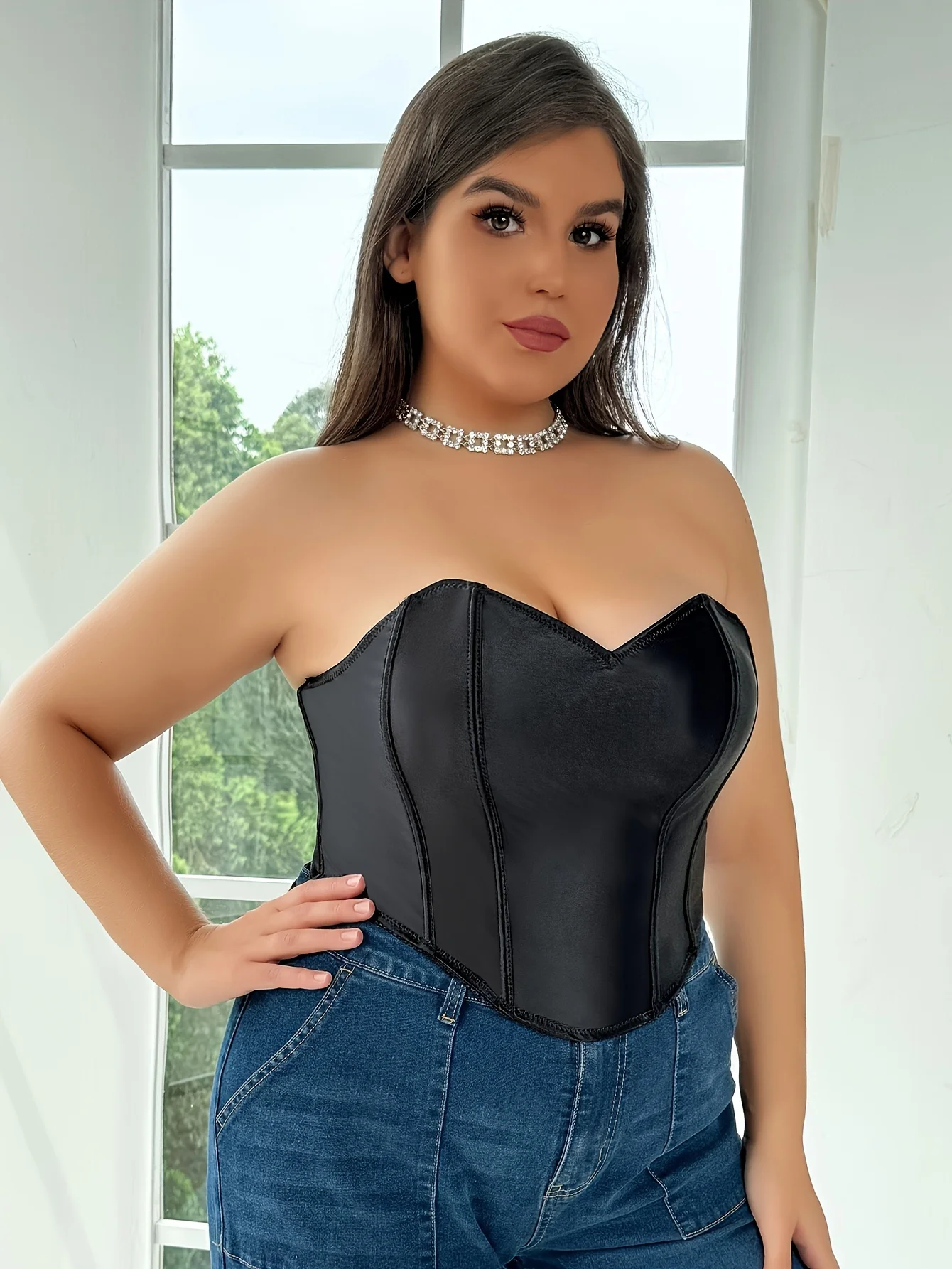 Description Picture 3 of itemSexy Women Tube Tops Spring Summer Casual Elegant Female Strapless Vest Skinny Corset Fashion Y2K Street Style Slim Crop Top