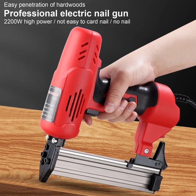 2500W Electric Nail Gun Portable Wood Frame Stapler DIY Furniture  Construction Nail Staple Gun Carpentry Woodworking Tools - AliExpress