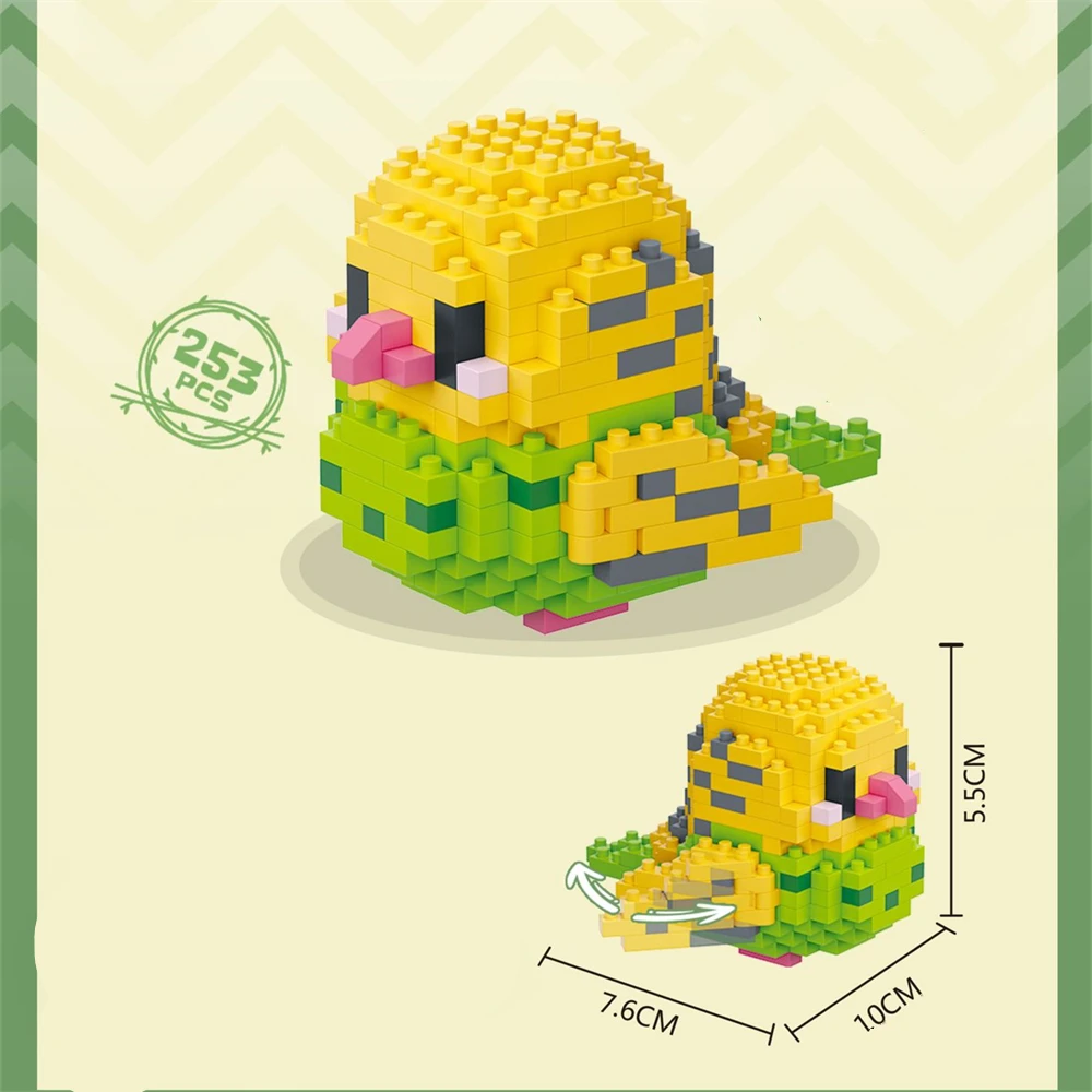 Kawaii Cute Bird Mini Building Blocks Set - Creative Educational Toy for Kids - Perfect for Decoration and Play