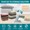 Space Saver Bags Compression Storage Bags for Comforters and Blankets, Vacuum Sealer Bags for Clothes Storage 2
