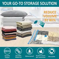 Space Saver Bags Compression Storage Bags for Comforters and Blankets, Vacuum Sealer Bags for Clothes Storage 2