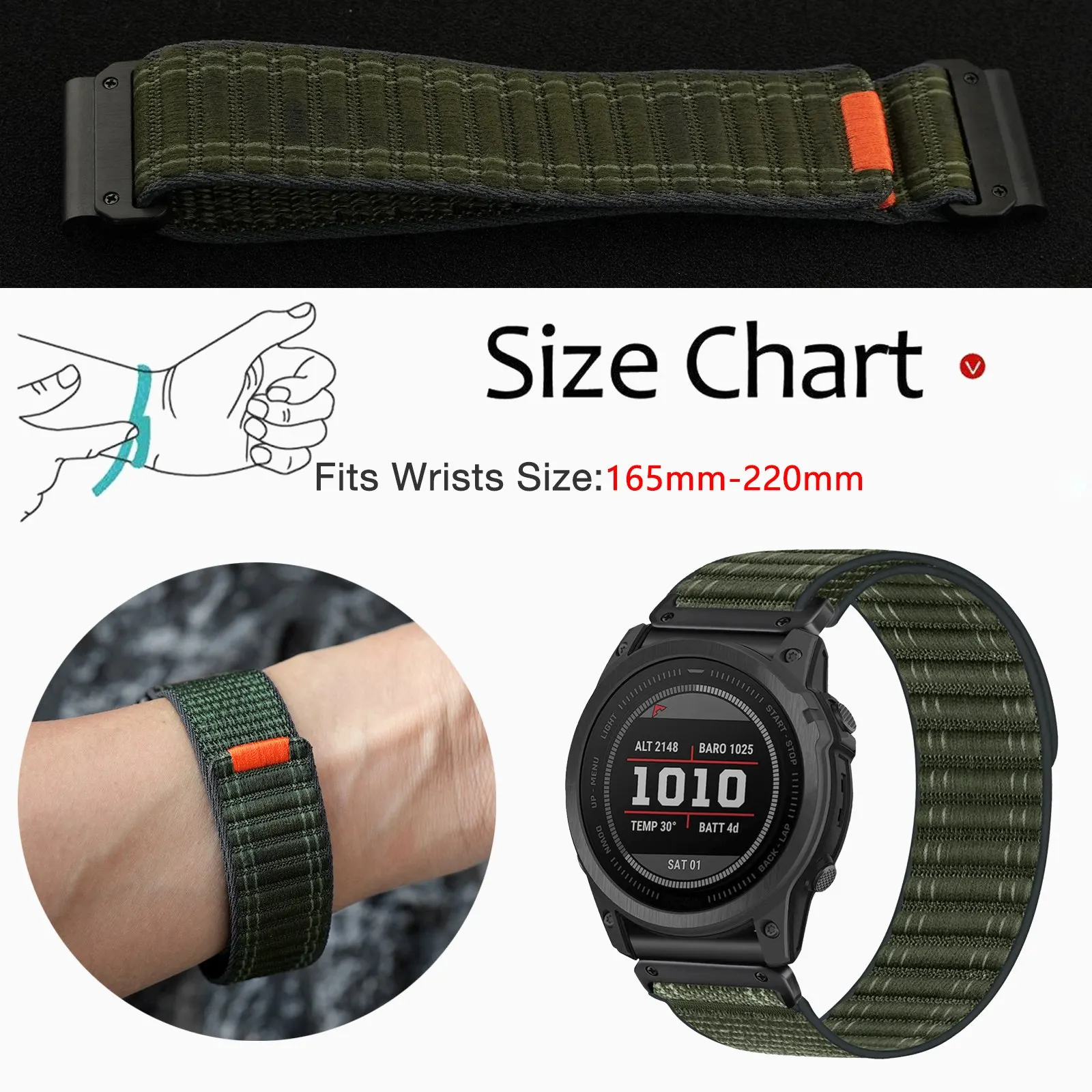 Adjustable Sport Nylon Hook and Loop Wristband Strap