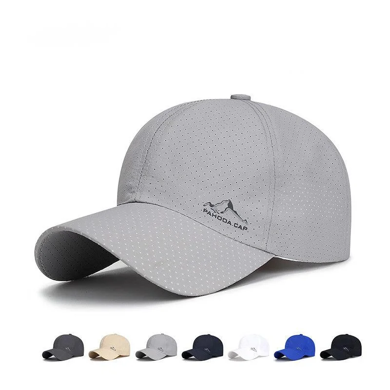 Perforated Baseball Cap For Men Summer Outdoor Breathable Hat_voghion.com