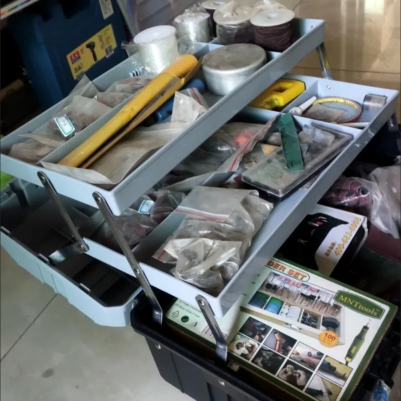 Multifunction Tool Box Folding Portable Multilayer Electrician Tool Organizer Hardware Accessories Storage Waterproof Tool Box 3