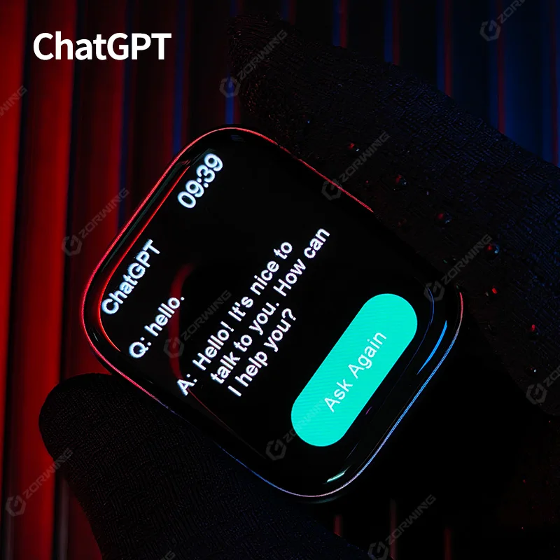 W99 ÷  AMOLED Ʈ ġ, ChatGPT ħ Ʈġ ø 9, 2GB ROM,  ٹ,  ġ, ȵ̵ IOS, 45mm