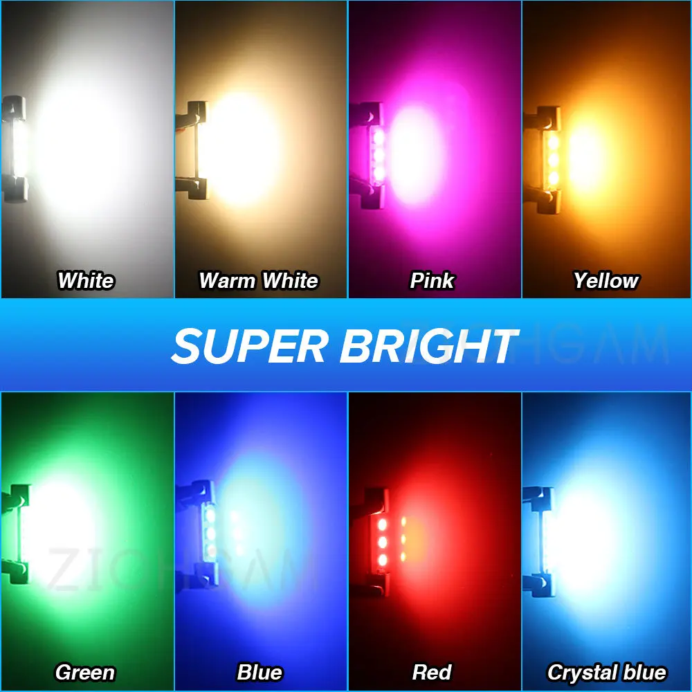 ZIOHGAM  Ʈũ ¦ ȣ , ڵ ׸ ,  , T6, C10W, LED 28mm, C5W, 6614F, 6612, SV8.5, 3030