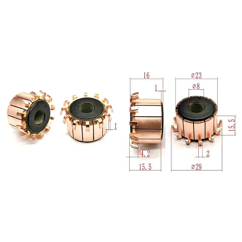 

8x23x16 мм 12p медный микромоторный коммутатор, автомобильный Кондиционер, коммутатор