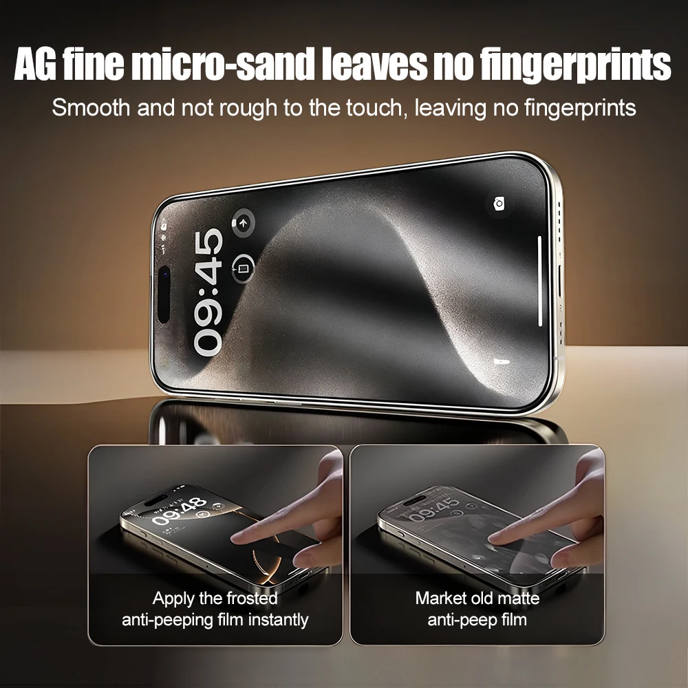 Oleophobic Matte Privacy Screen Protector with Easy Dust-Free Installation