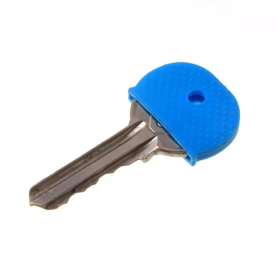 12PCS Key Accessories Hollow Multicolor Rubber Soft Locks Key Cap Silicone Covers Key Toppers Key Ring Cover Key Protector