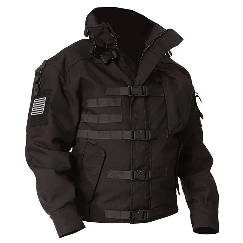 

Hiking Windproof Coat High Quality Military Tactical Jacket Men Waterproof Wear-resistant Multi-pocket Bomber Jackets Outdoor