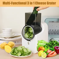Electric Cheese Grater, Electric Slicer Shredder, Electric Vegetable Slicer Salad Maker, Fruit Cutter, Food Processor Spiralizer 2