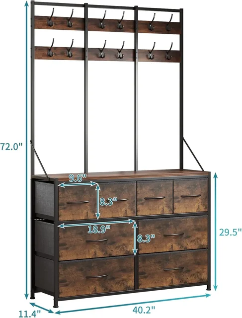 8-Drawer Fabric Dresser Rack 3