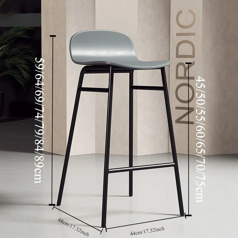 

Home Simple Modern Bar Chair Nordic Household Light Luxury High Stool Bar Stools Wrought Iron Bar Chairs Living Room Furniture
