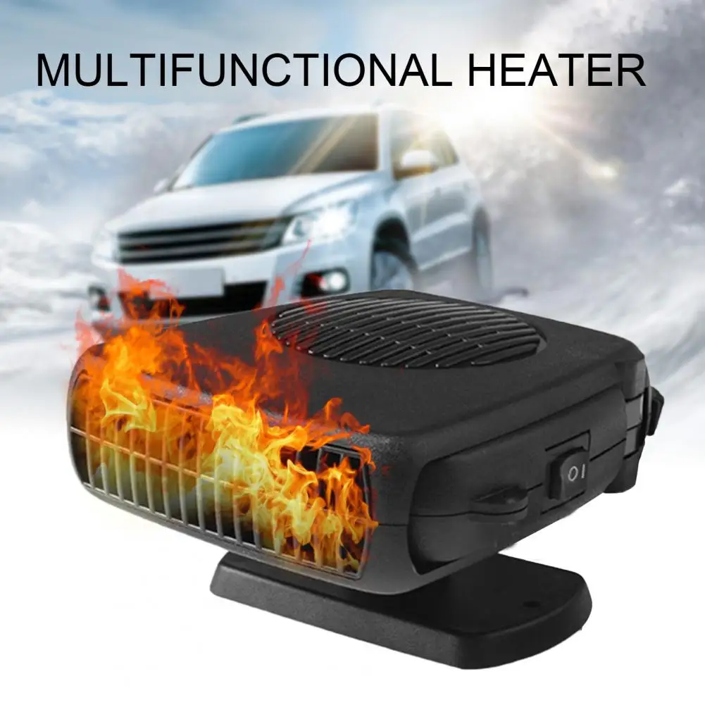 

12V/24V Car Heater Portable Windshield Defogger Defroster 150W Fast Heating Cooling Fan Adjustable Angle Car Windscreen Fan