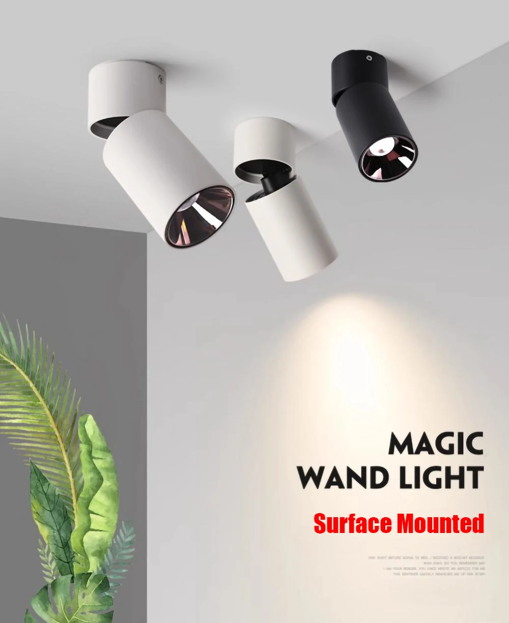 Description Picture 4 of itemSurface Mounted Dimmable COB LED Downlight 9W 12W 15W 18W 20W LED Ceiling Spot Lights AC85-265V LED Ceiling Lamp Indoor Lighting