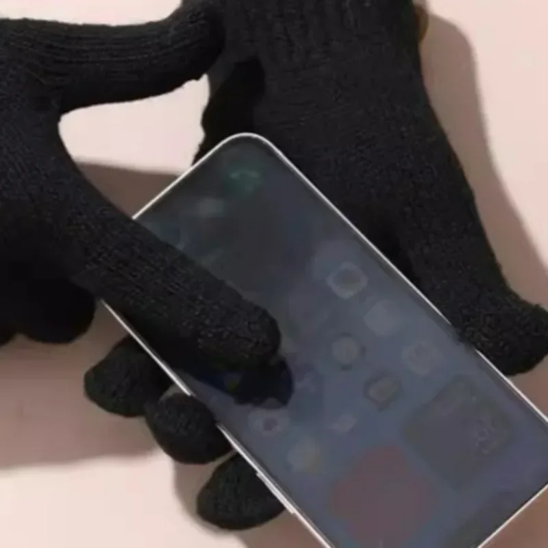 Two Finger Touchscreen Gloves Winter High Elasticity Thickening Lining Glove Unisex Outdoor Skiing Freeze-proofing Warm Gloves