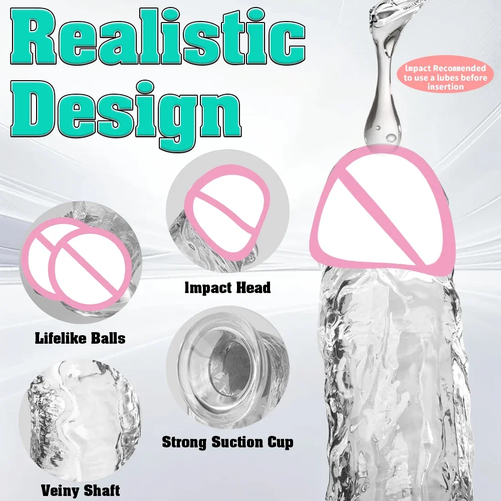Realistic Dildo Jelly Penis Suction Cup Dildo 4 Size Female Masturbator Clitoral Stimulator Fake Dick Lesbian Sex Toys for Women