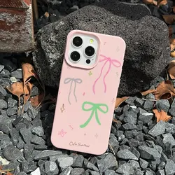 Funda de teléfono con diseño de lazo en forma de corazón