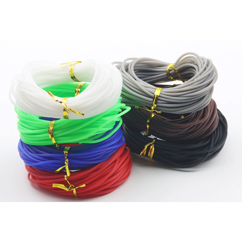 

5/10 Yard /LOT 2MM Candy Color Hollow Rubber Hose Rope Hose DIY Jewelry Making Bracelet Accessories
