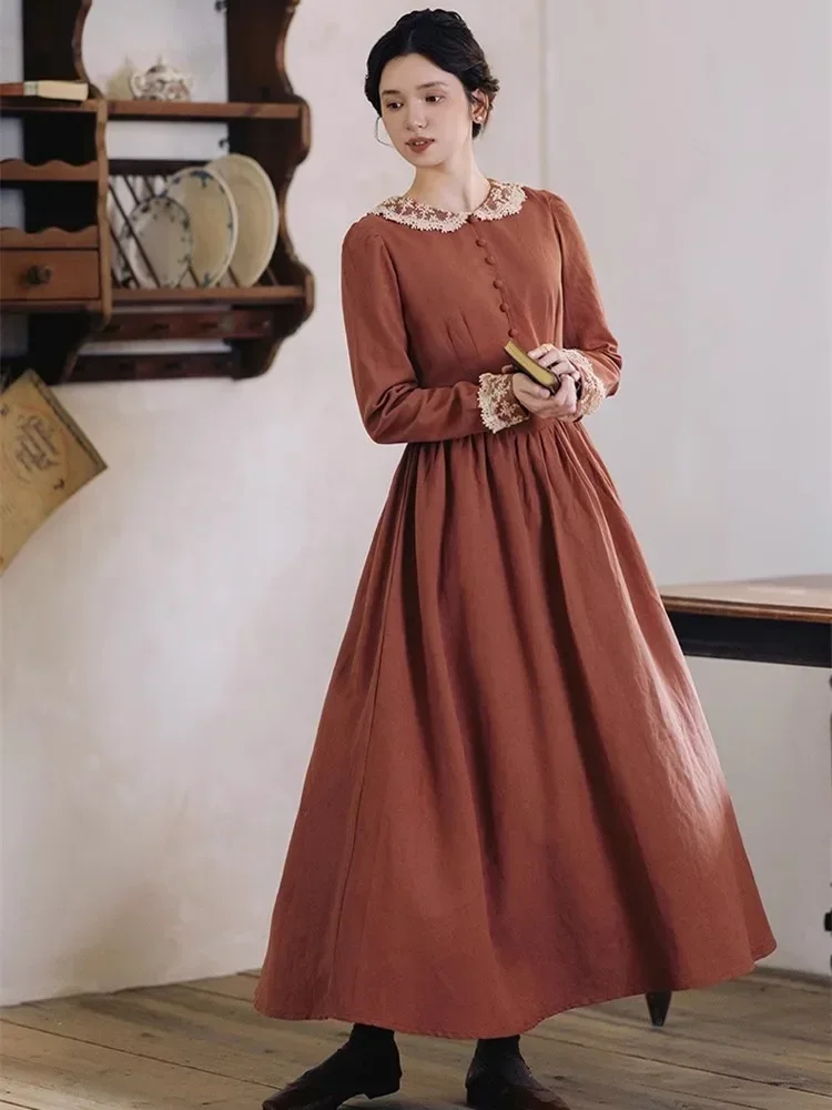 knee length dresses for ladies Women Vintage Loose Silk Loose Dresses Summer Blue Outfits Q28058–  FantasyLinen main image 0