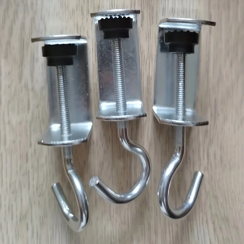 조절 가능한 가방 걸이 3팩, 못이 필요 없는 버클형 고급 책상 걸이, 사무실 카드 홀더, 학교 가방 보관용품