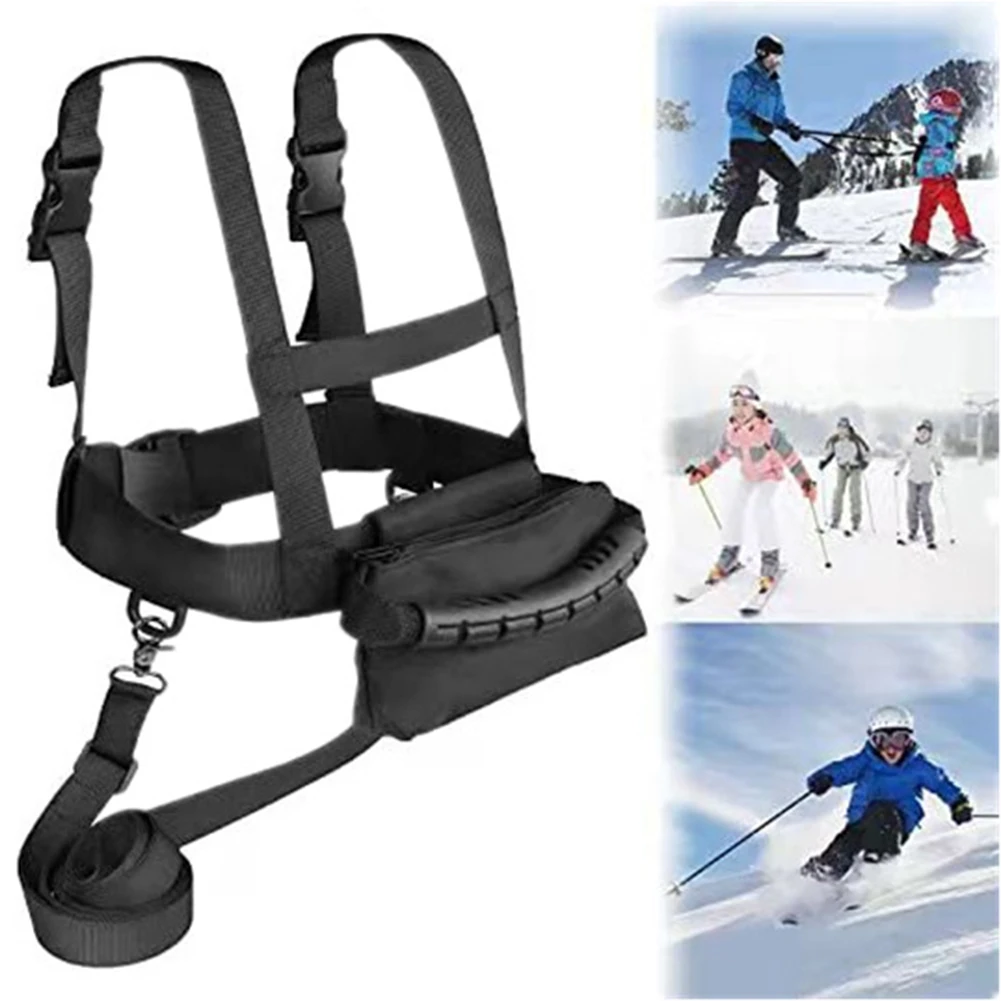 Children Ski Training Belt Anti-fall Kids Safety Traction Harness Rope for Snowboard Skating Belt Outdoor Skiing Shoulder Strap 4