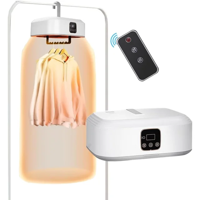 Portable dryer-with remote control dryer-for travel, RV,, apartment-the dryer dries quickly and efficiently, easy to use and sto 2