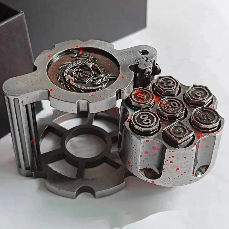 Metal revolver bullet dice set dice Cthulhu board game zinc alloy entertainment reunion drinking table games game dice,dice set