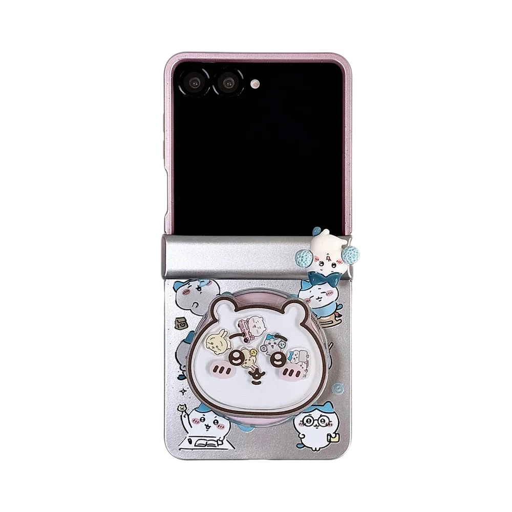 Charming Kawaii Little White Bear Magnetic Stand Phone Case - Cute New Cover