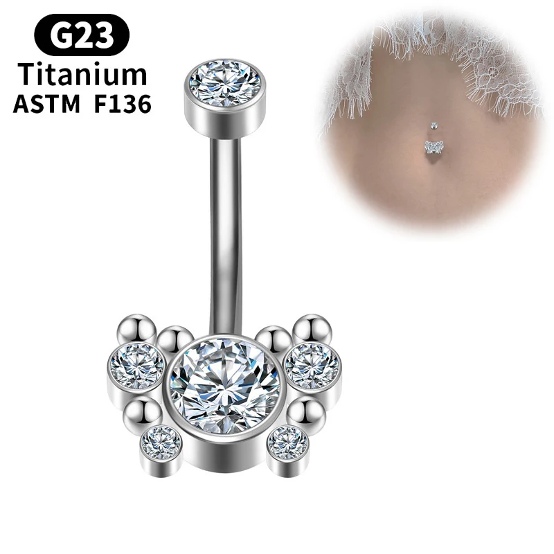 1PC spiral Titanium belly button piercing Daith clicker Helix Sexy