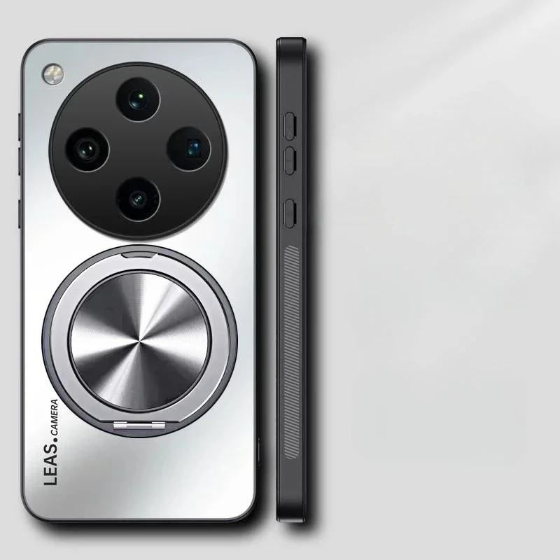 Magnetic Matte Shockproof Holder Phone Case Cover