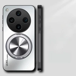 Magnetic Matte Shockproof Holder Phone Case Cover for Find X8s Pro (White)