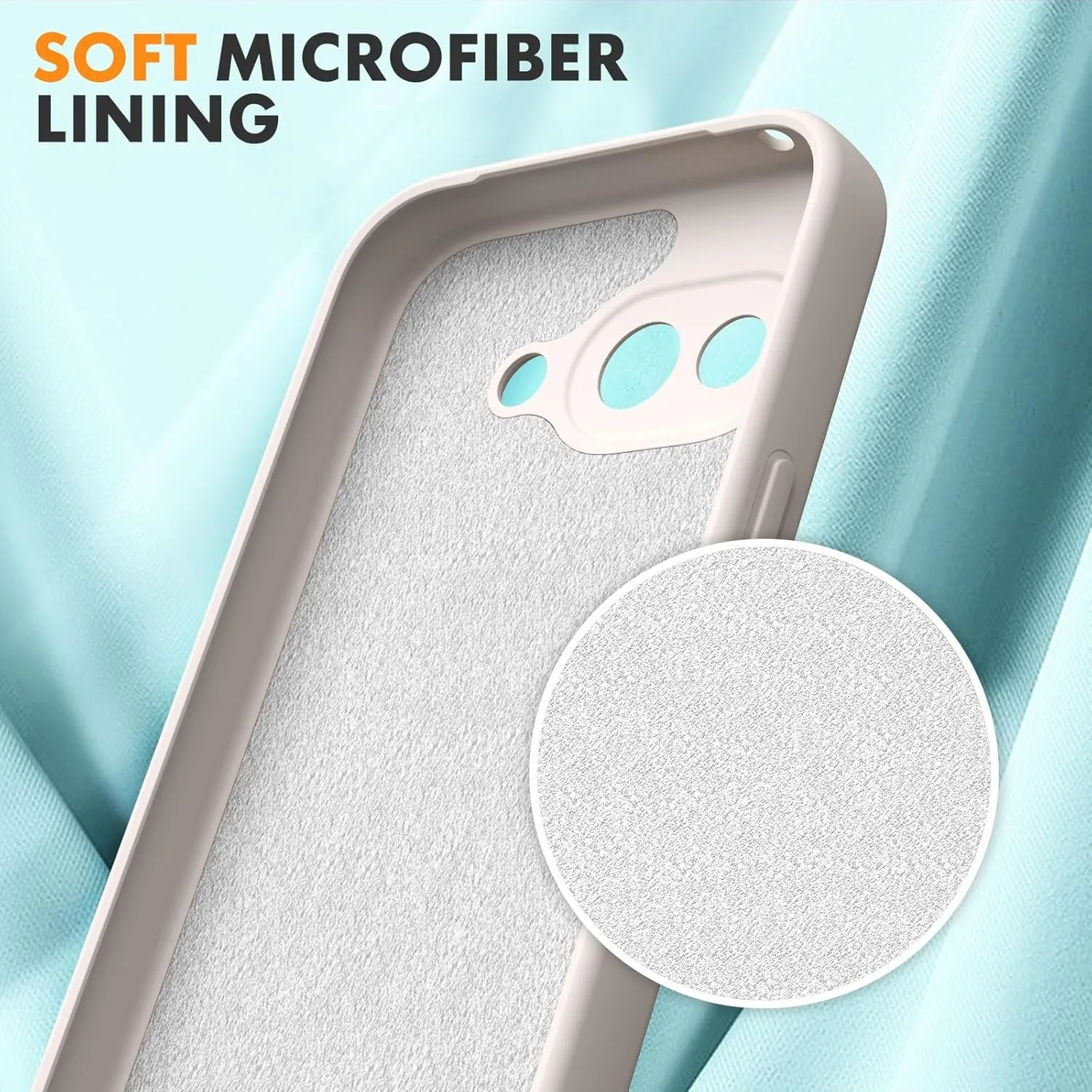 Elegant Liquid Silicone Phone Case in Pure Color