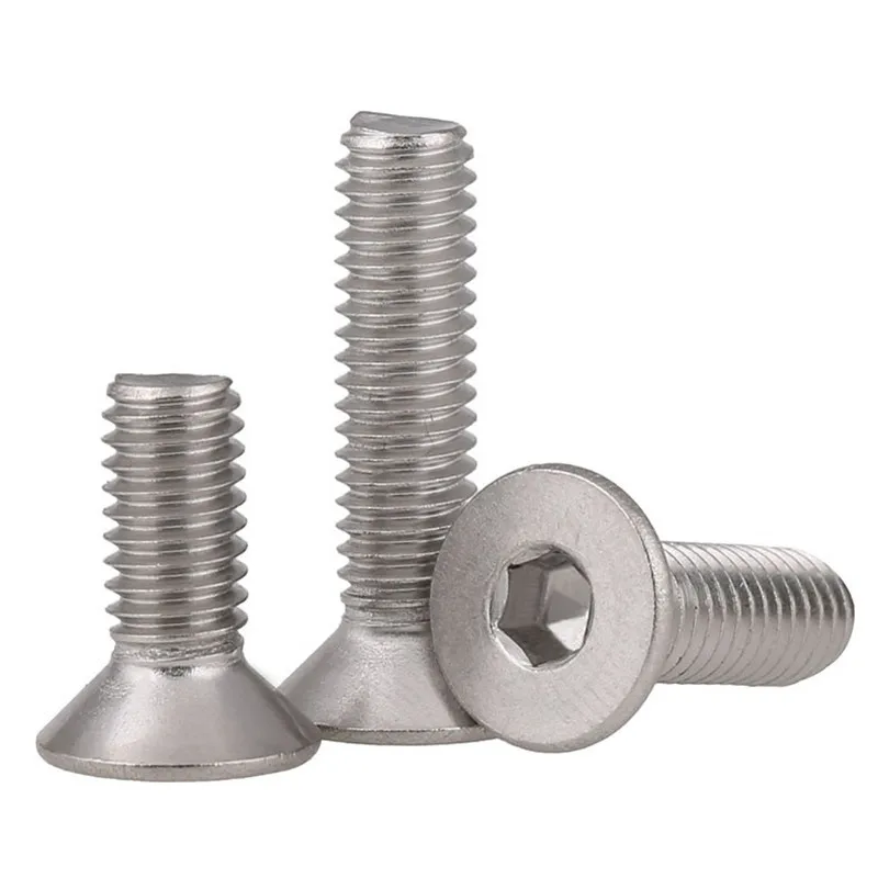 2-50 Pieces of 316 Stainless Steel Countersunk Head Hexagonal Screws M2 M2.5  M3  M4   M5  M6   M8   M10