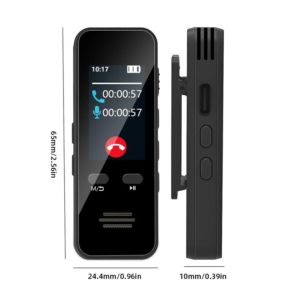 Dictaphone Bluetooth-Compatible with Playback Sound Recorder Noise Reduction Phone Call Recording Pen for Student Class Meeting