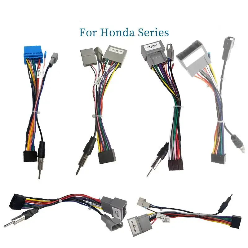 CarAudioDVDPlayer16PINAndroidPowerCableParkingReverseWireAdapterForHondaSeries