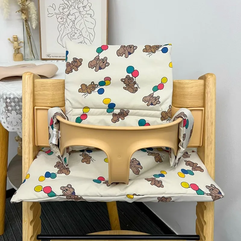 Ins Korean Style Cartoon Baby Growth Chair Cushion Suitable For Stokke Children's Dining Chair Anti-dirt Cushion 3