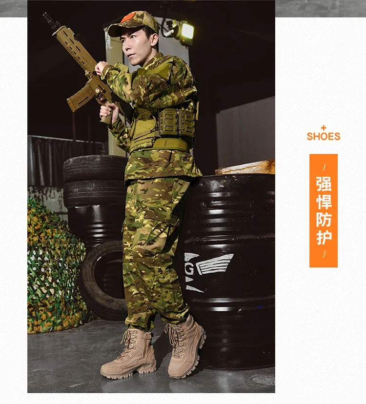 Männer Hohe Qualität Militär Armee Stiefel Taktische Schuhe Frauen Anti-Slip Wüste Stiefel Sicherheit Arbeit Outdoor Training Ultraleicht Ankle – Detail 11