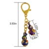 2025 Double Three Dimensional Gourd Keyring Pair Of Five Blessings Wu Lou Keychain 2