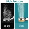 New Turbo Propeller Shower Head Water Saving High Preassure Flow 360 Degrees with Fan Extension Showerhead Rainfall with Holder 3