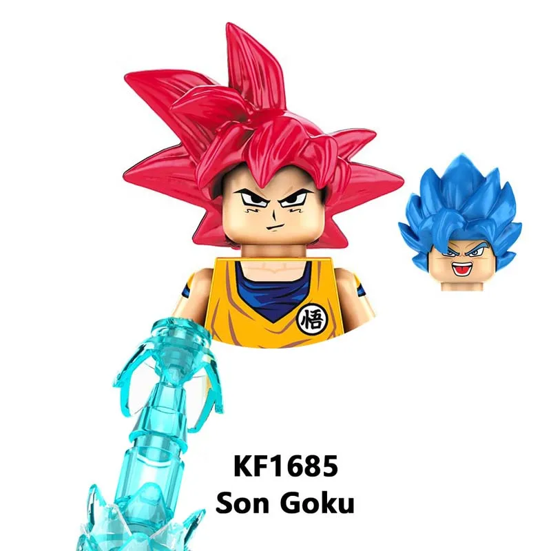 Goku Super Sayajin Deus Dragon Ball Z Heroes Blocos Boneco