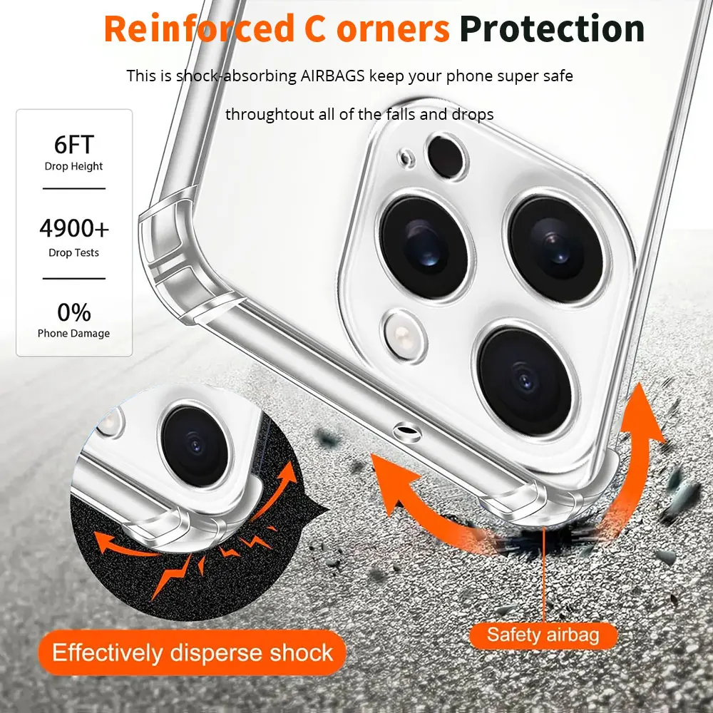 Ultra-Durable Clear Shockproof Silicone Phone Case