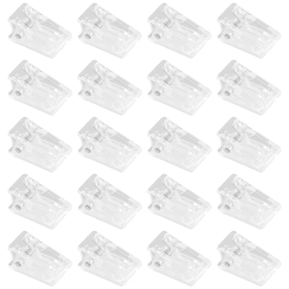 플라스틱 용수철 투명 사진 폴더, 작은 투명 클립, 자체 접착 ID 카드, 배지 홀더, 이름 벽, 20 개